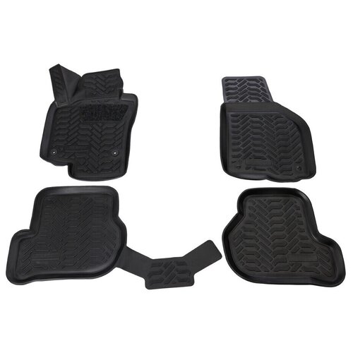 Ковры салонные модельные (высокий борт, 3D с подпятником) Aileron для Skoda Octavia 2004-2013 (A5)