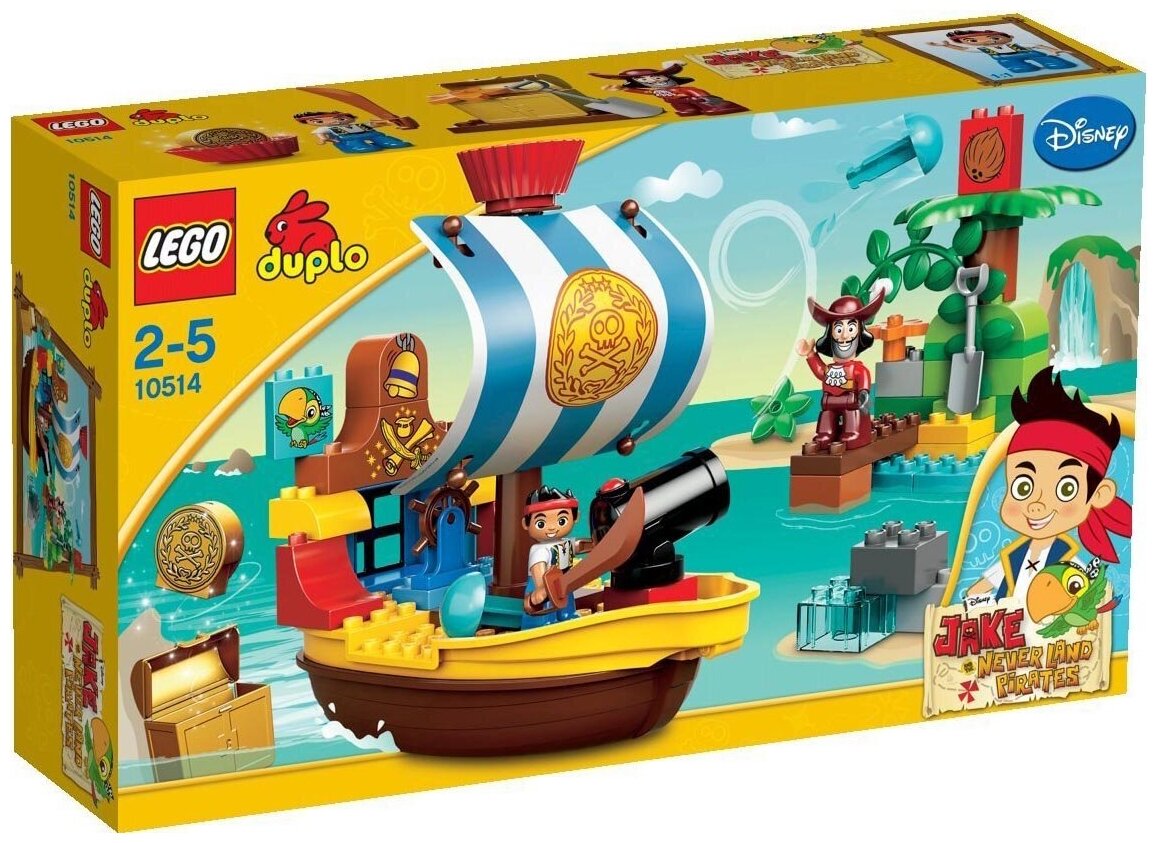 Конструктор LEGO DUPLO 10514 Пиратский корабль Джейка, 56 дет.