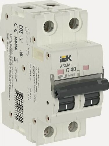 Изображение товара ARMAT Авт. выкл. M06N 2P C 40А IEK