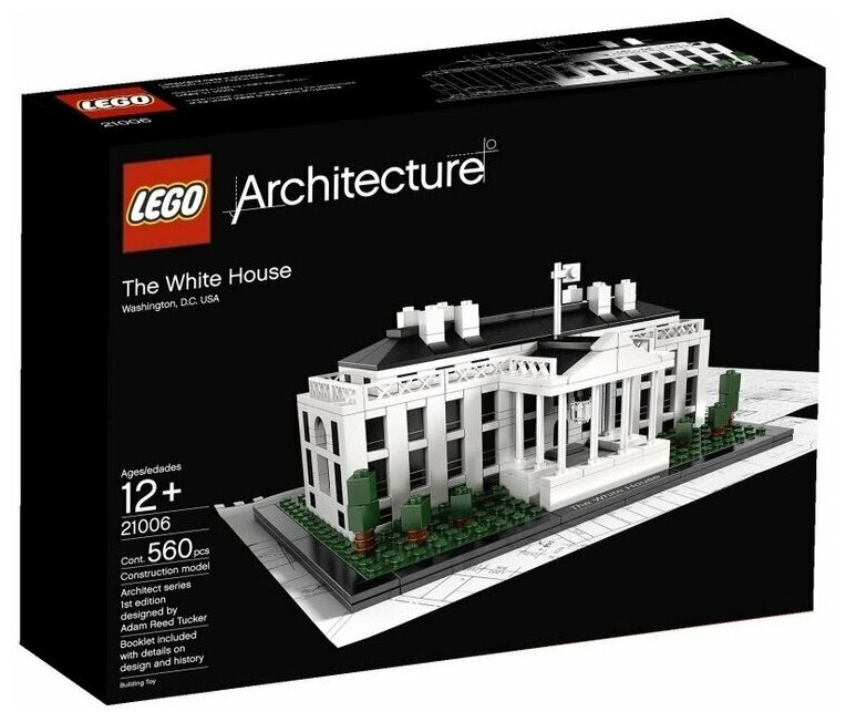 Конструктор LEGO Architecture 21006 Белый дом, 560 дет.