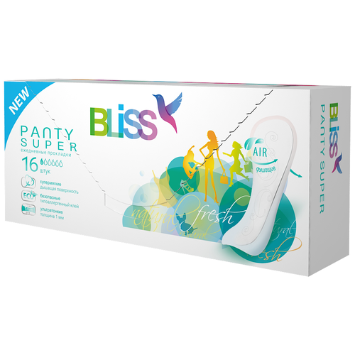 Bliss прокладки ежедневные Panty Super, 1 капля, 16 шт.