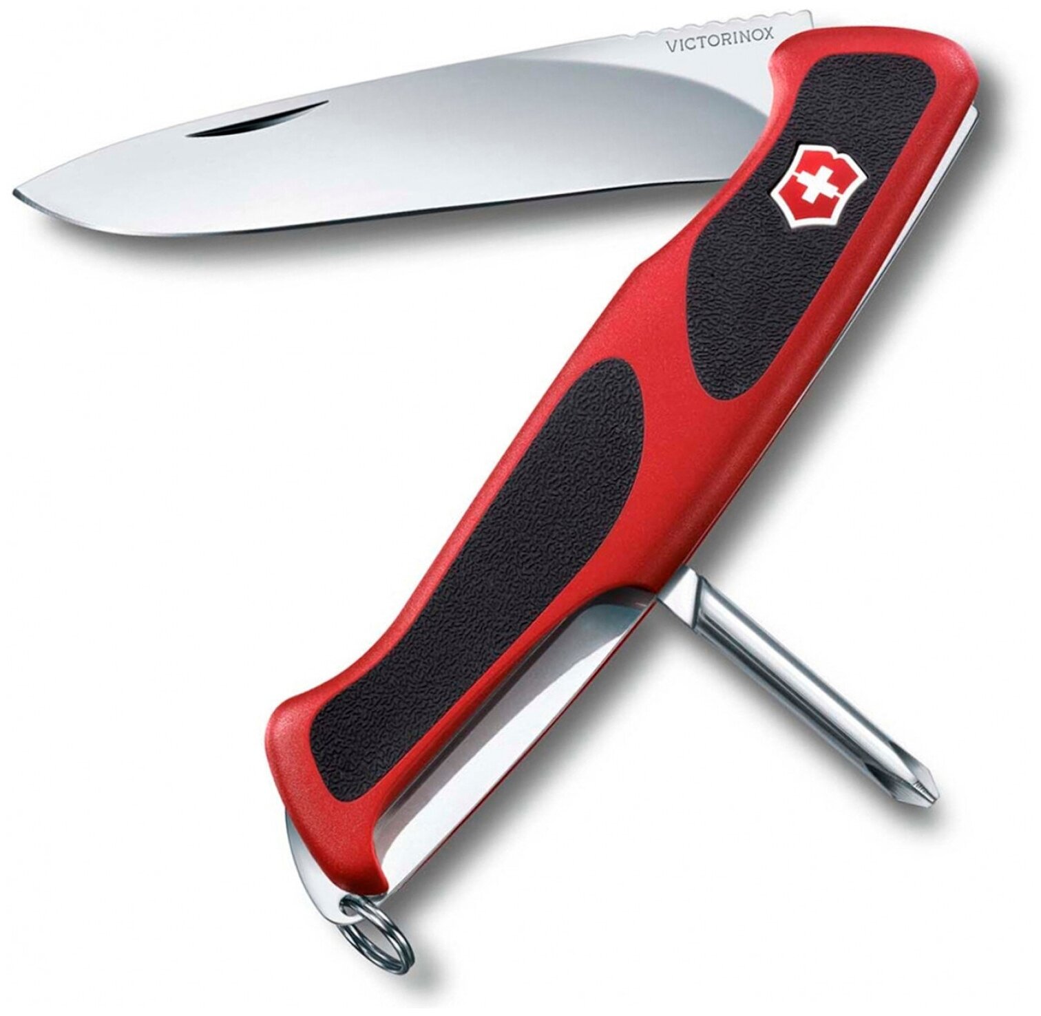 Нож перочинный Victorinox RangerGrip 53 (0.9623.C) 130мм 5функций красный/черный карт.коробка - фото №1