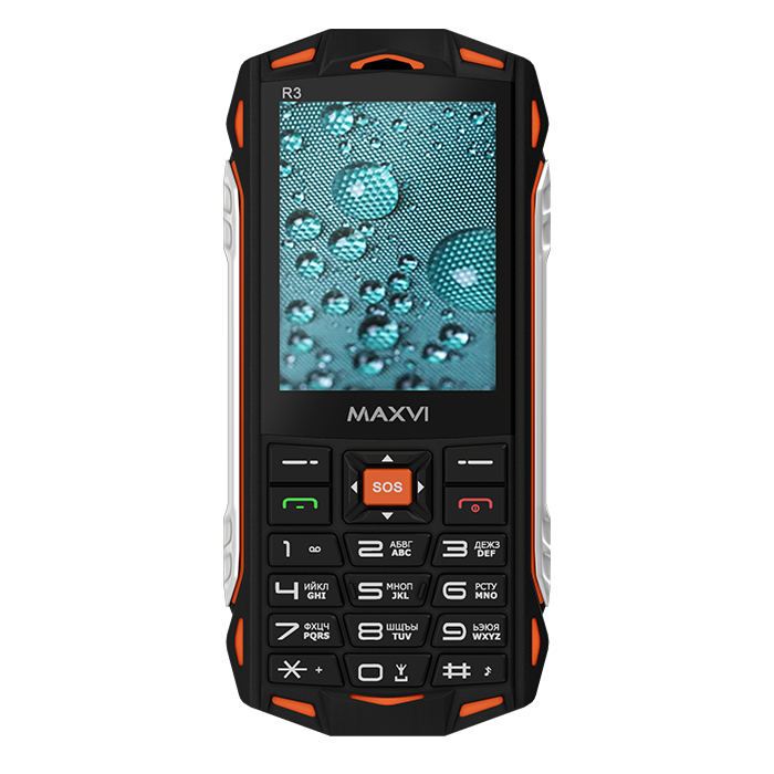 Мобильный телефон Maxvi R3 Оранжевый 32Мб/32МБ