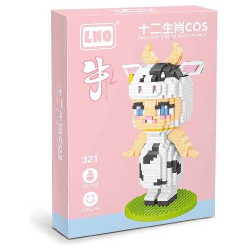 Конструктор Wisehawk & LNO Поп Март Корова 758 деталей NO. 321 POP MART Cow