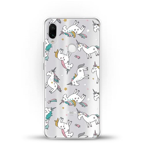 фото Силиконовый чехол единороги на xiaomi redmi note 7 pro andy & paul