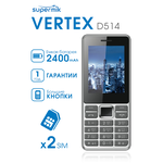 Мобильный телефон Vertex D514 черный металлик - изображение