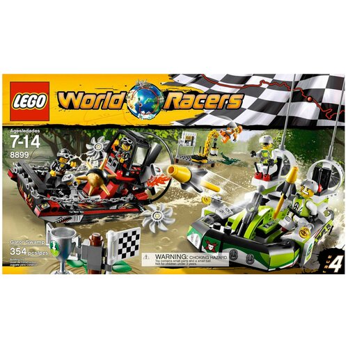 конструктор lego racers 8184 сдвоенный гонщик экстремал rc LEGO Racers 8899 Gator Swamp, 354 дет.