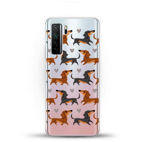 фото Силиконовый чехол таксы на honor 30s andy & paul