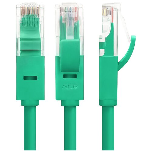 фото Кабель lan 3 метра для подключения интернета cat5e rj45 utp патч-корд patch cord шнур провод для роутер smart tv пк зеленый литой gcr