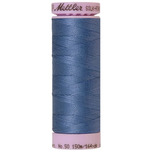 Нить для машинного квилтинга SILK-FINISH COTTON 50, 150 м 100% хлопок 0351 Smoky Blue ( 9105-0351 )