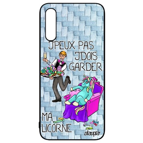 фото Чехол для мобильного galaxy a50, "не могу - сижу с единорогом!" шутка карикатура utaupia
