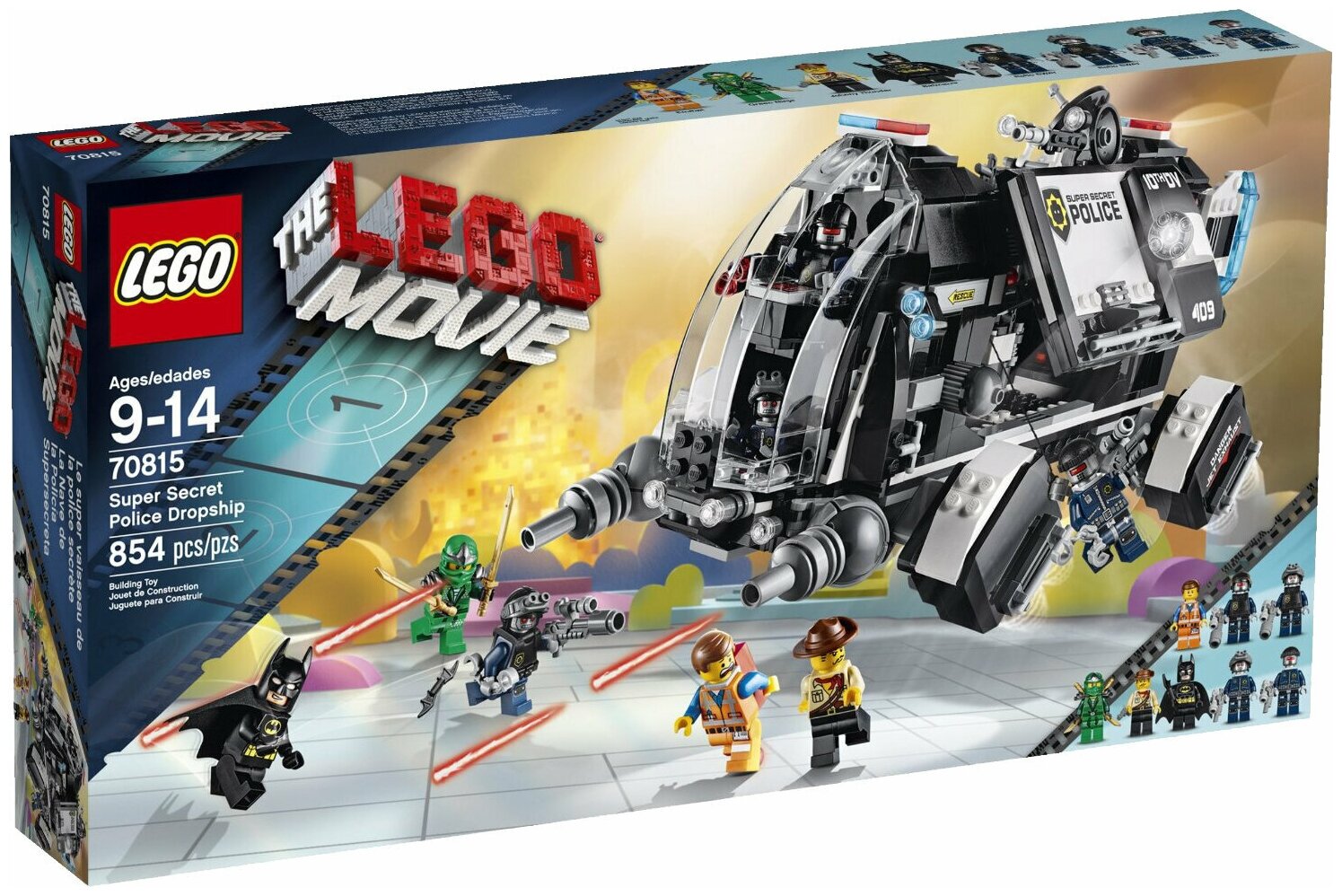 Конструктор LEGO The LEGO Movie 70815 Сверхсекретный десантный корабль полиции, 854 дет.