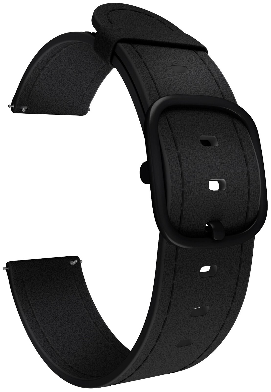 Lyambda Универсальный кожаный ремешок Minkar для часов 20 mm (DSP-03), black