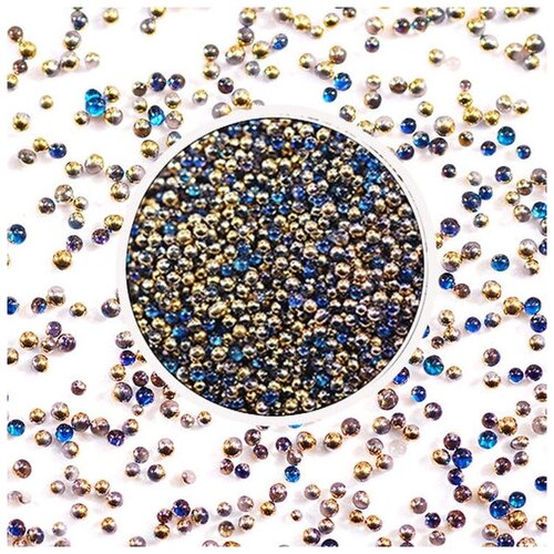 Шарики Metal Blue-Gold, 30г, Epoxy Master crystal glass metal crushed stone resin filling uv epoxy resin mold filler nail art decoration for diy jewelry making accessorie