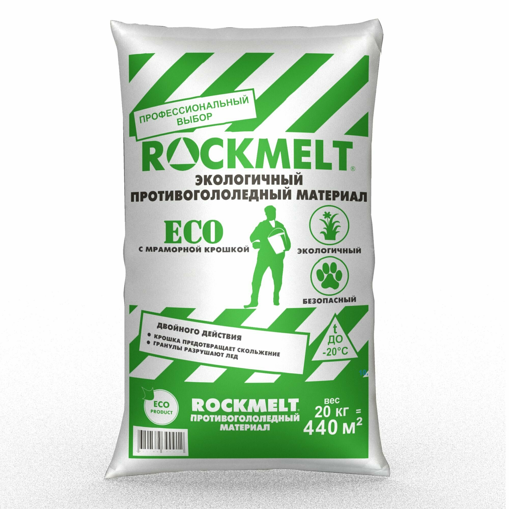 Противогололедный материал Rockmelt ЭКО до -20C 20 кг - фотография № 8