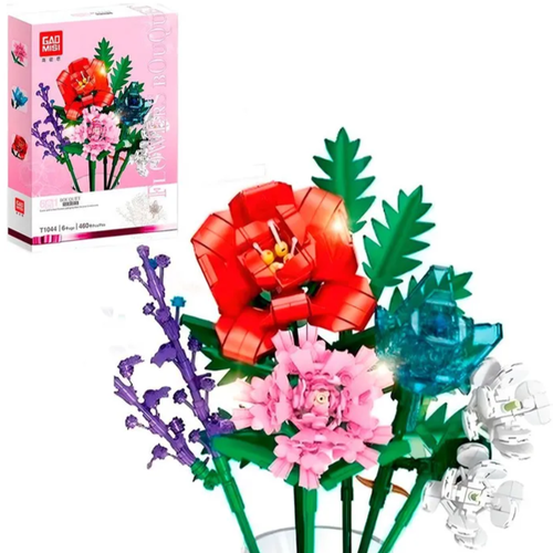 Конструктор GAO MISI Flowers Серия Букеты Цветы 6 в 1 , 684 дет., FCJ0888576 конструктор forange серия букеты бал цветов 514 дет с led гирляндой