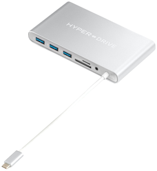 USB-концентратор HyperDrive Ultimate 11-in-1 USB-C Hub (GN30B), разъемов: 4, silver