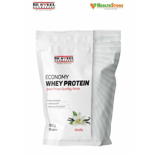 Протеин белковый коктеиль Be Steel Nutrition Economy Whey Protein 700г (ваниль)