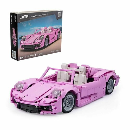 Конструктор Автомобиль розовый 1:12 (1176 деталей) CaDA C61029W