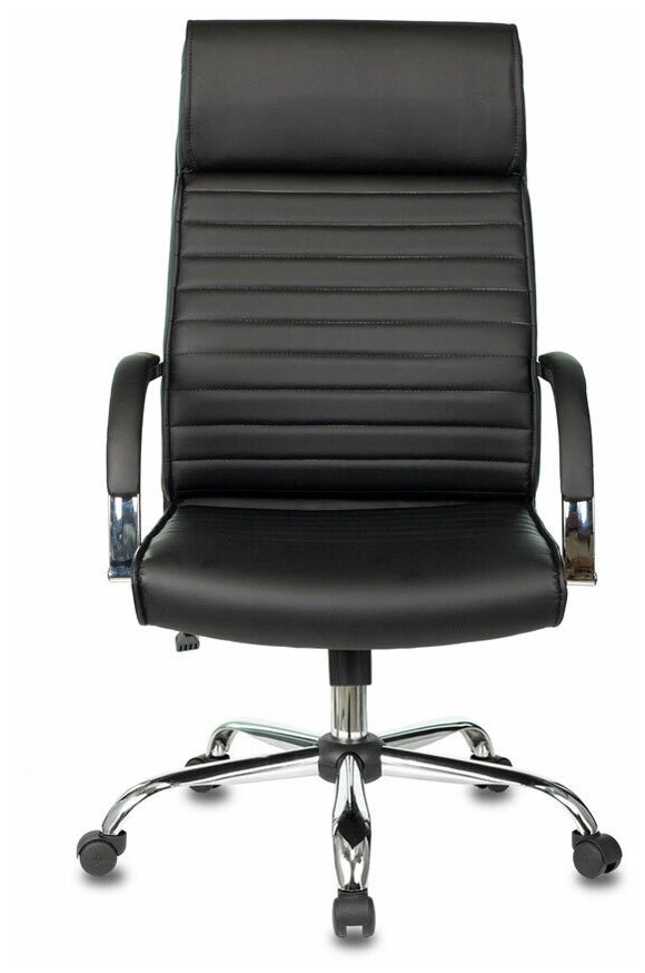 Кресло руководителя T-8010N черный, экокожа / Компьютерное кресло для директора, начальника, менеджера