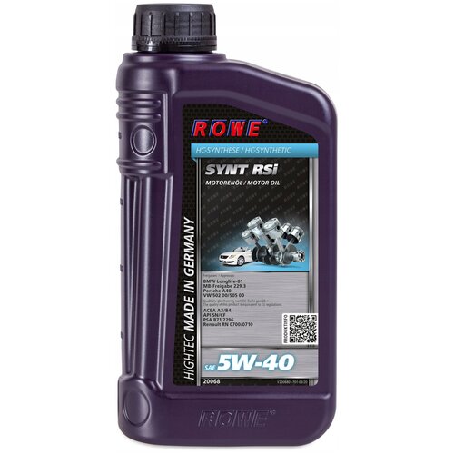 Rowe HIGHTEC SYNT RSi SAE 5W-40 Моторное масло 1л