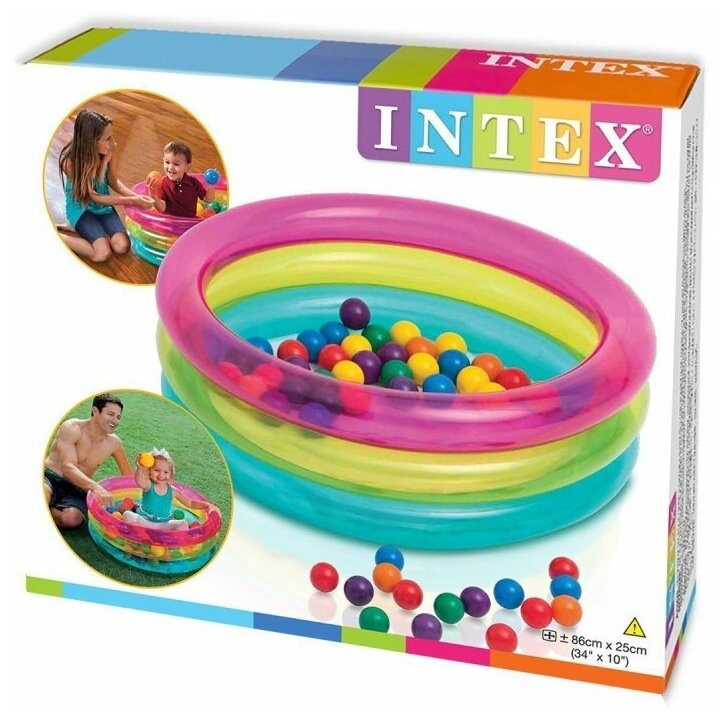 INTEX Сухой бассейн с шариками 86*25 см 48674