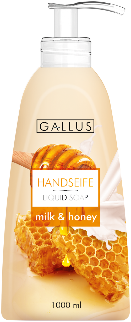 Gallus Мыло жидкое Молоко и Мёд молоко и мед, 1 л