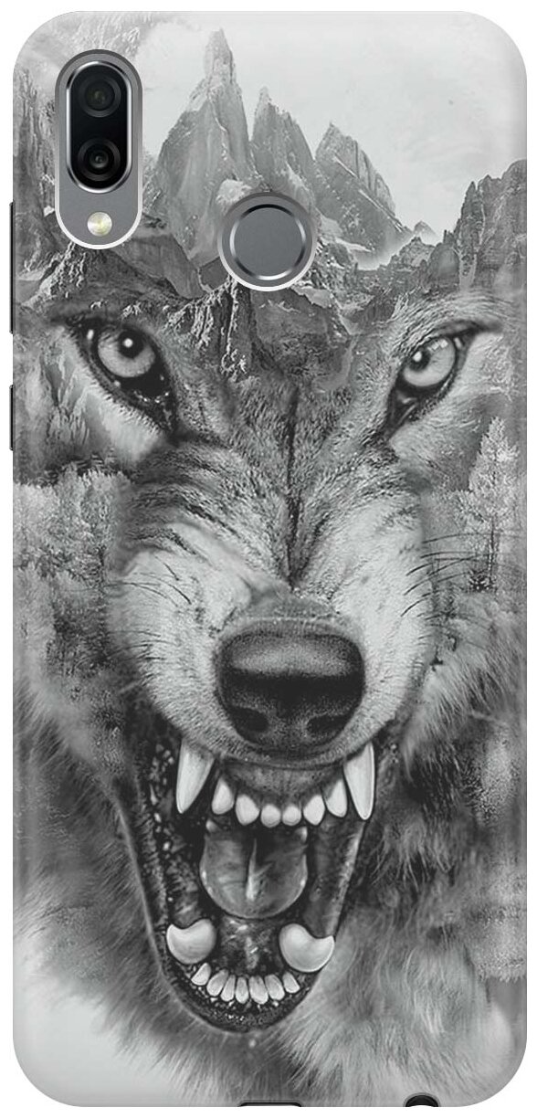 RE: PA Накладка Transparent для Huawei Honor Play с принтом "Волк в горах"