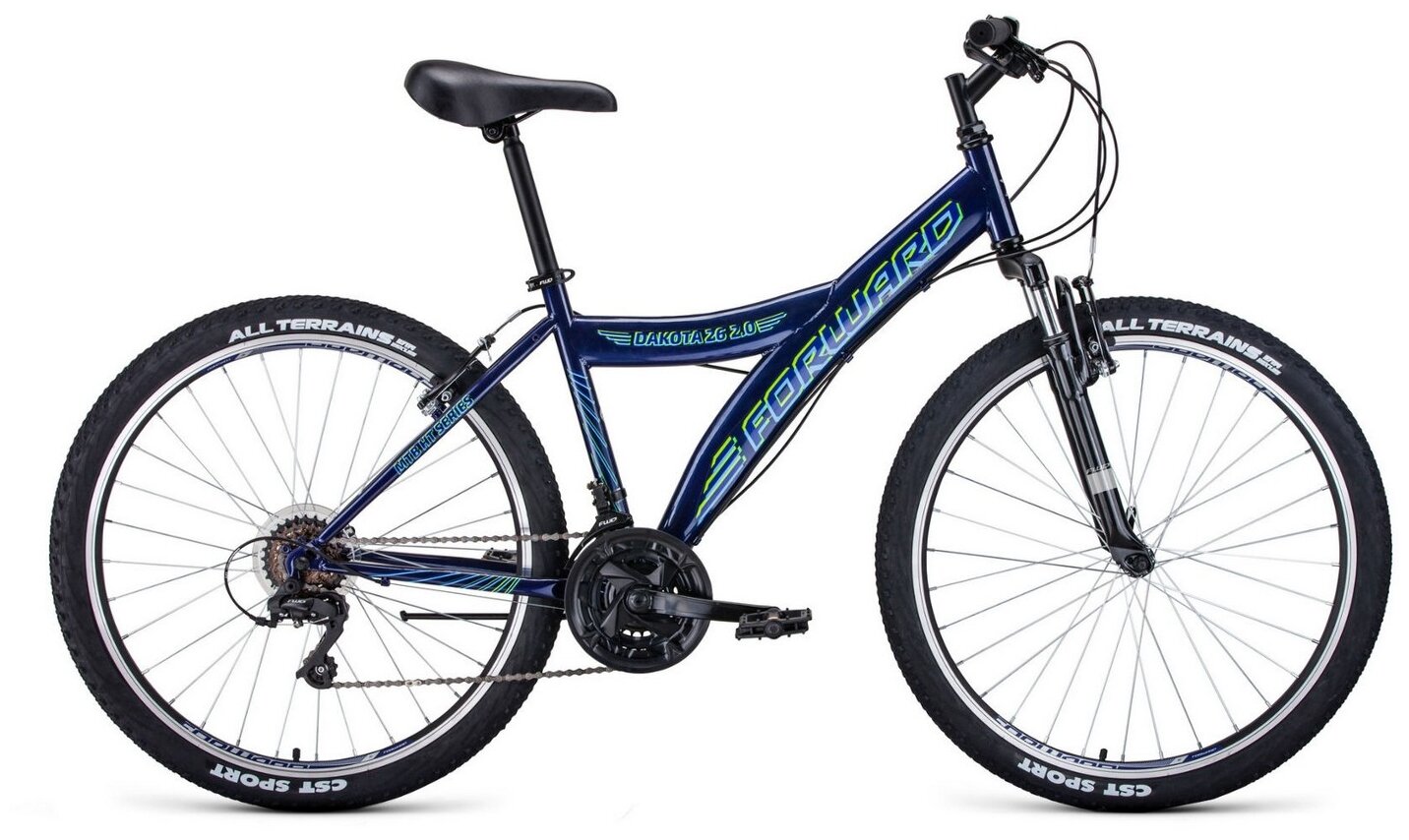 Велосипед FORWARD DAKOTA 26 2.0 (26" 18 ск. рост 16.5") 2020-2021, синий, RBKW1M16E008