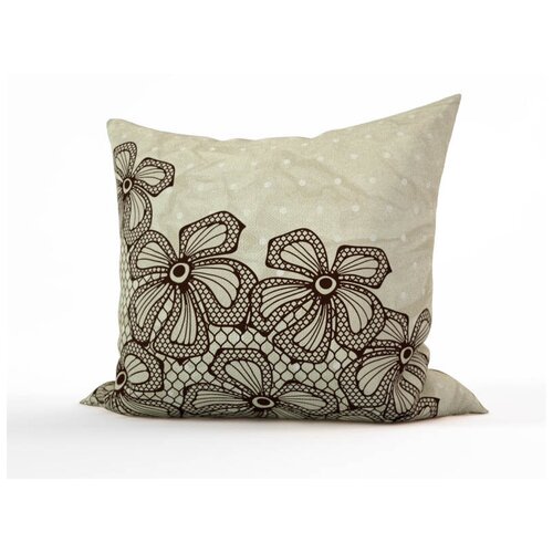 фото Декоративная подушка кружевные цветы (45х45) stickbutik