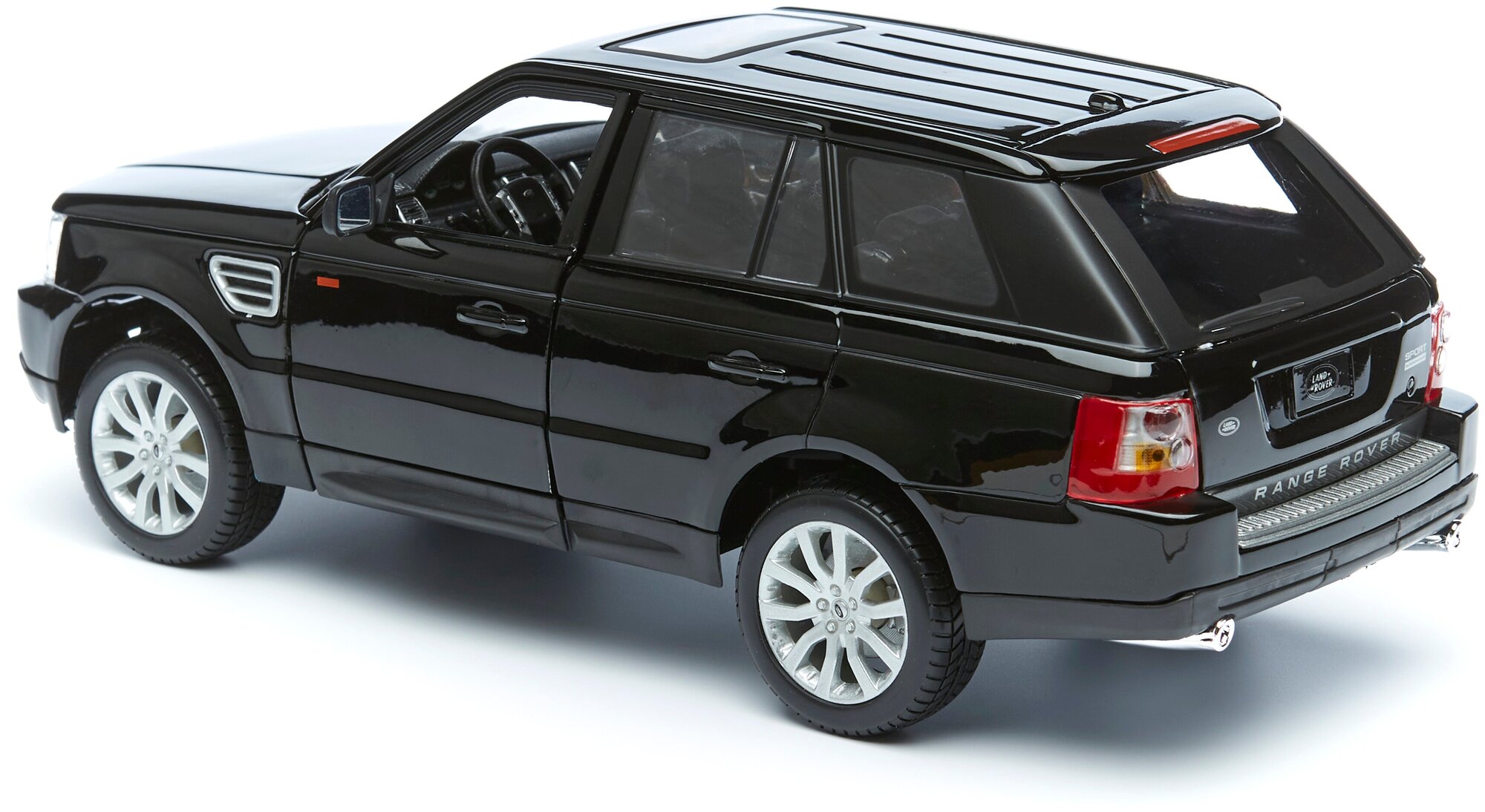Bburago Машинка металлическая Range Rover Sport, 1:18, черный - фото №5