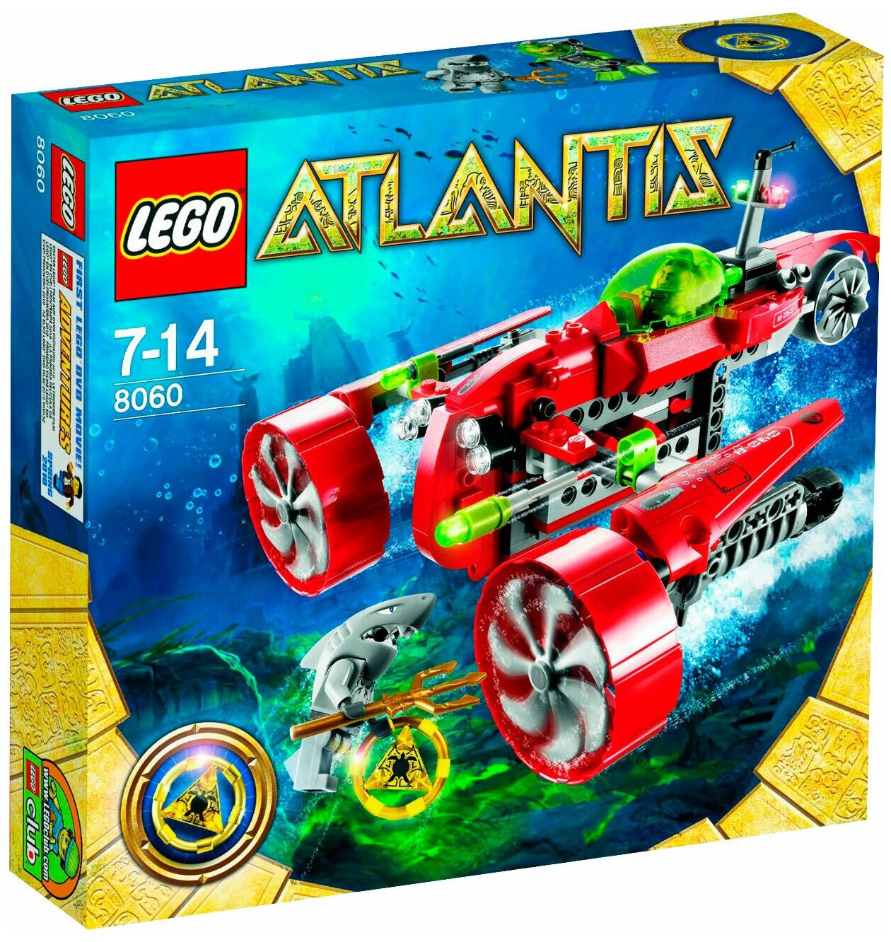 Конструктор LEGO Atlantis 8060 Субмарина Тайфун Турбо, 197 дет.