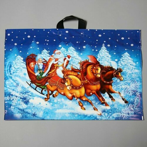 Пакет Зимняя поездка полиэтиленовый с петлевой ручкой 71х55 см 90 мкм 25 шт 5277₽