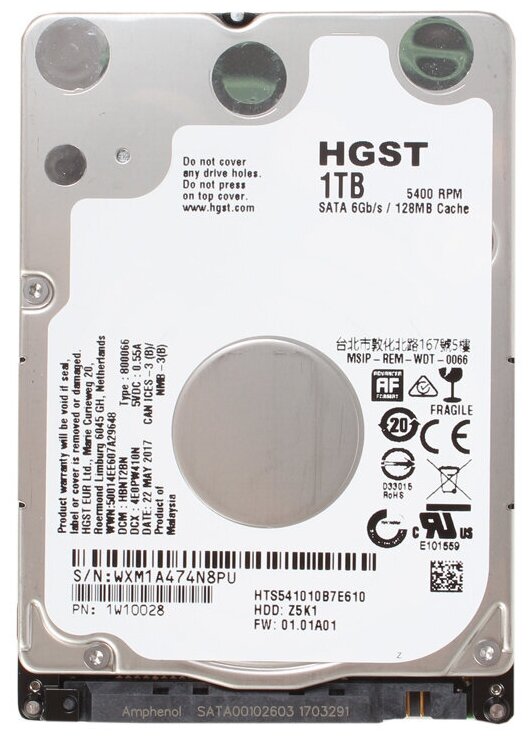 Жесткий диск HGST 1 ТБ Travelstar Z5K1 1TB