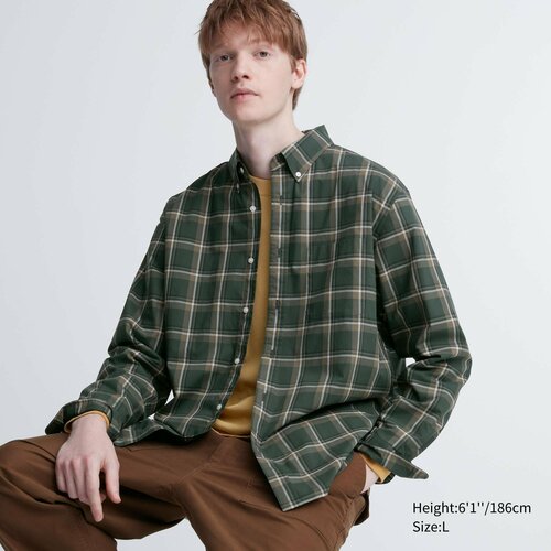 Рубашка Uniqlo, размер XS, зеленый