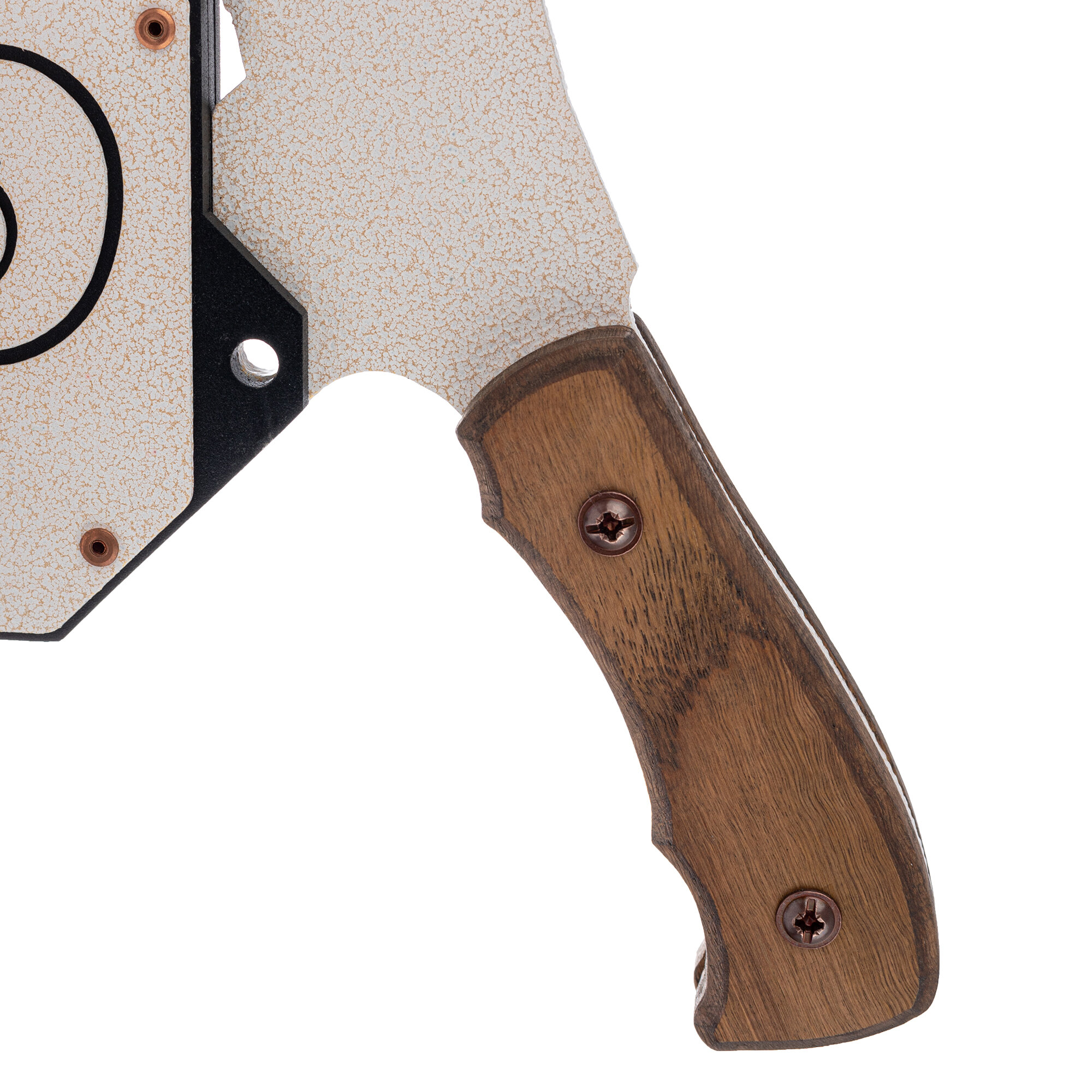 Щепокол-рычаг KOLUNDROV Премиум съемный нож рукоять из дуба подарочный щепкокол ручной настенный для печи и камина серебристый
