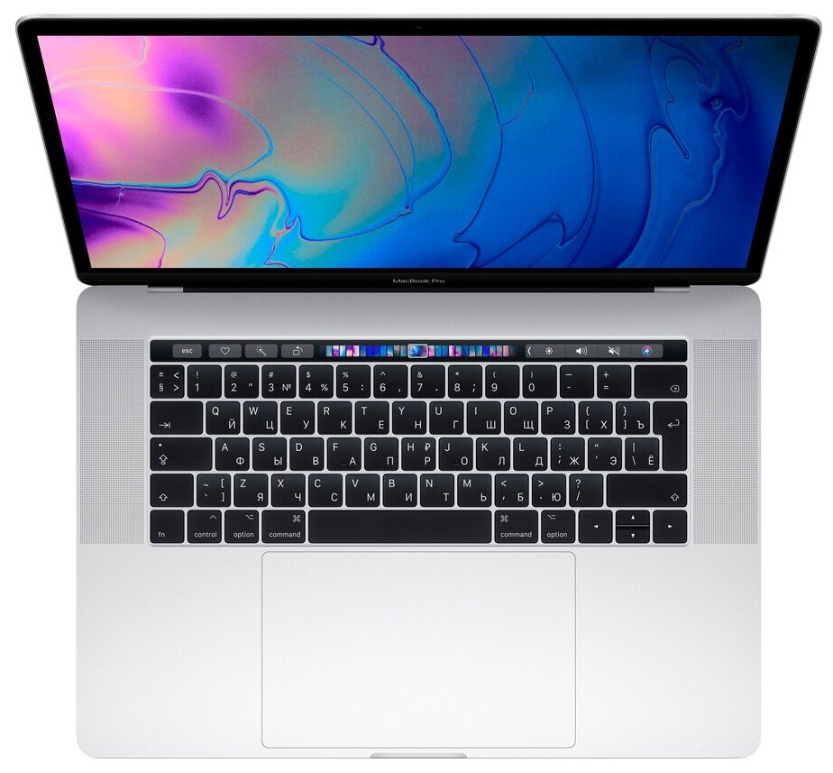 15.4" Ноутбук Apple MacBook Pro 15 Mid 2019 2880x1800, Intel Core i9 2.3 ГГц, RAM 16 ГБ, DDR4, SSD 512 ГБ, AMD Radeon Pro 560X, macOS, RU, MV932RU/A, серебристый