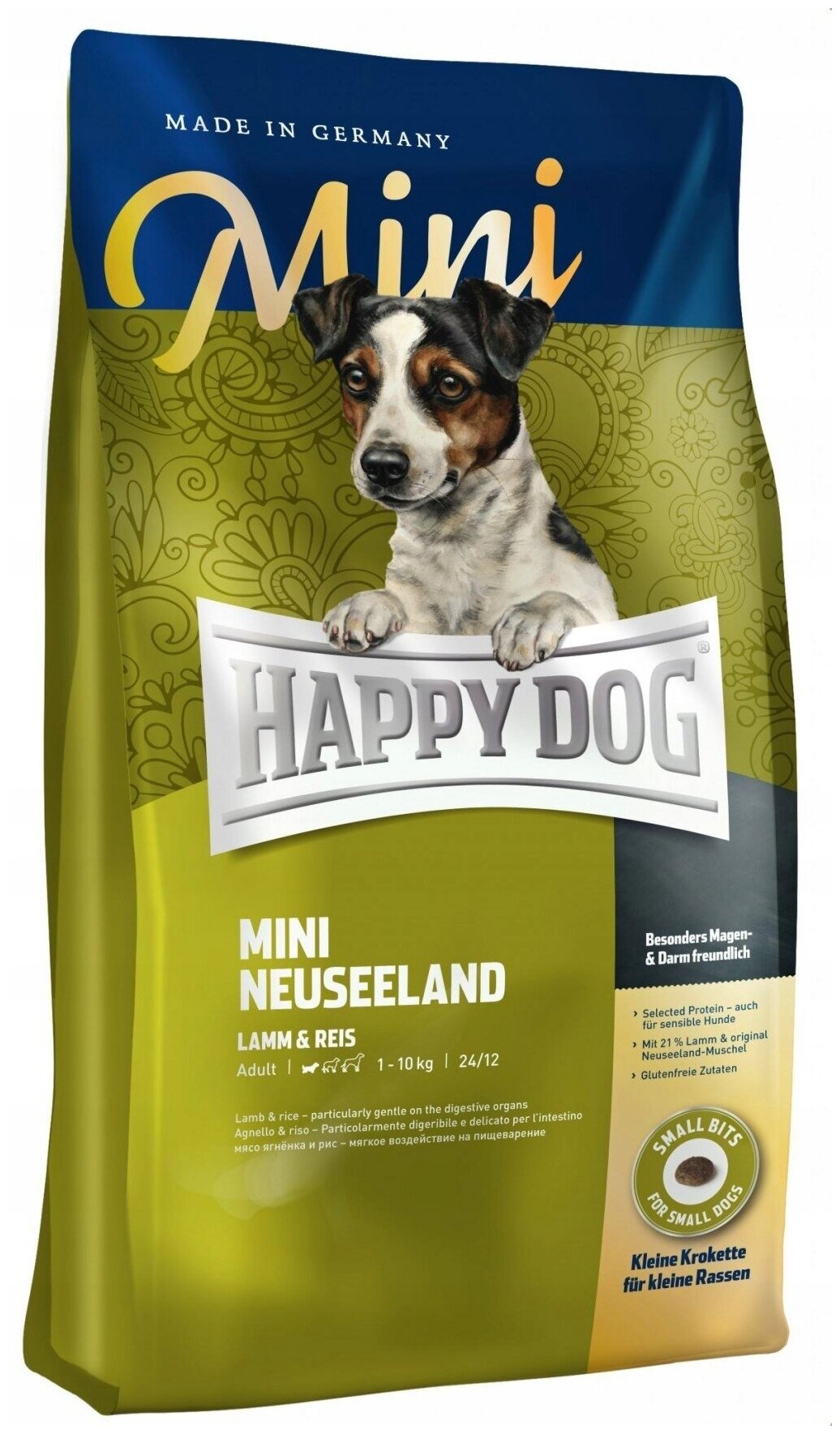 Корм сухой для собак Happy Dog Supreme Mini Новая Зеландия ягненок-рис 1кг