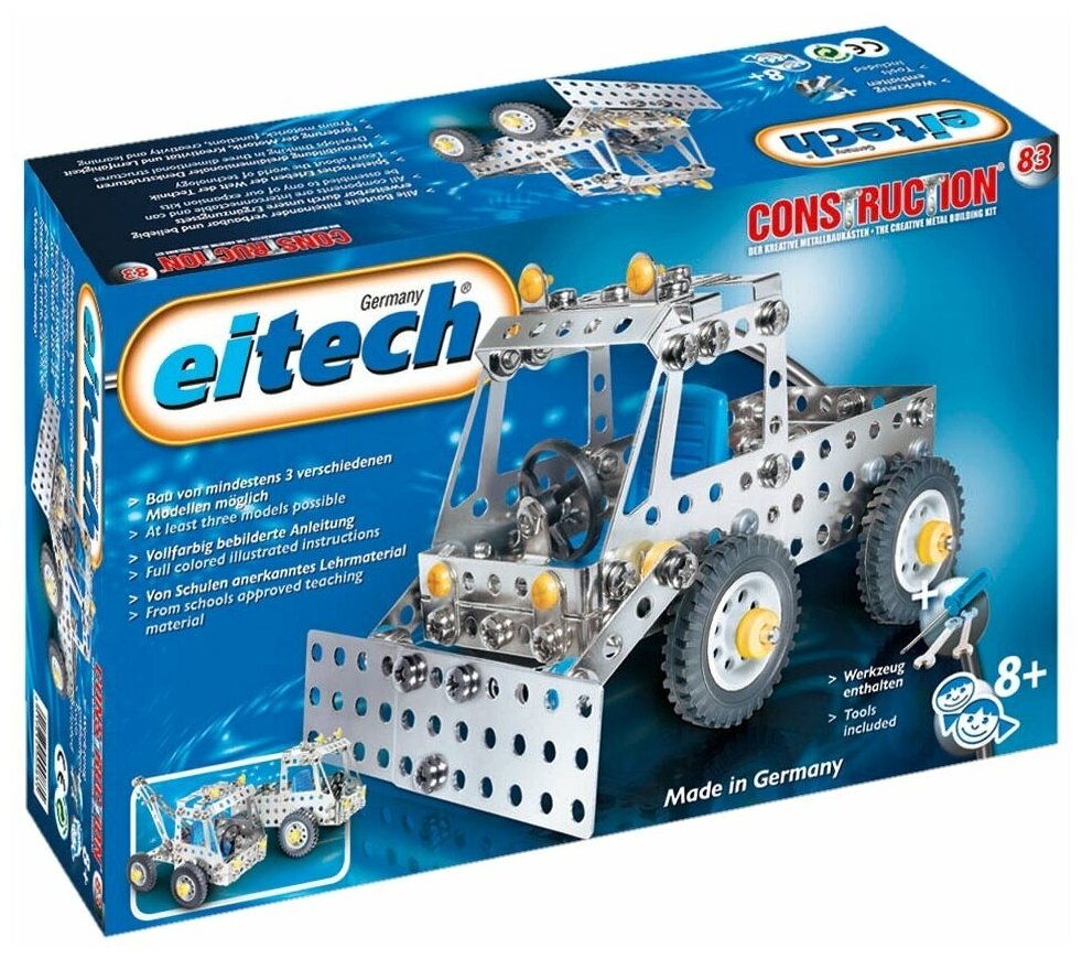 Конструктор Eitech металл, Дорожная техника 3 в 1, 170 дет. - фото №1