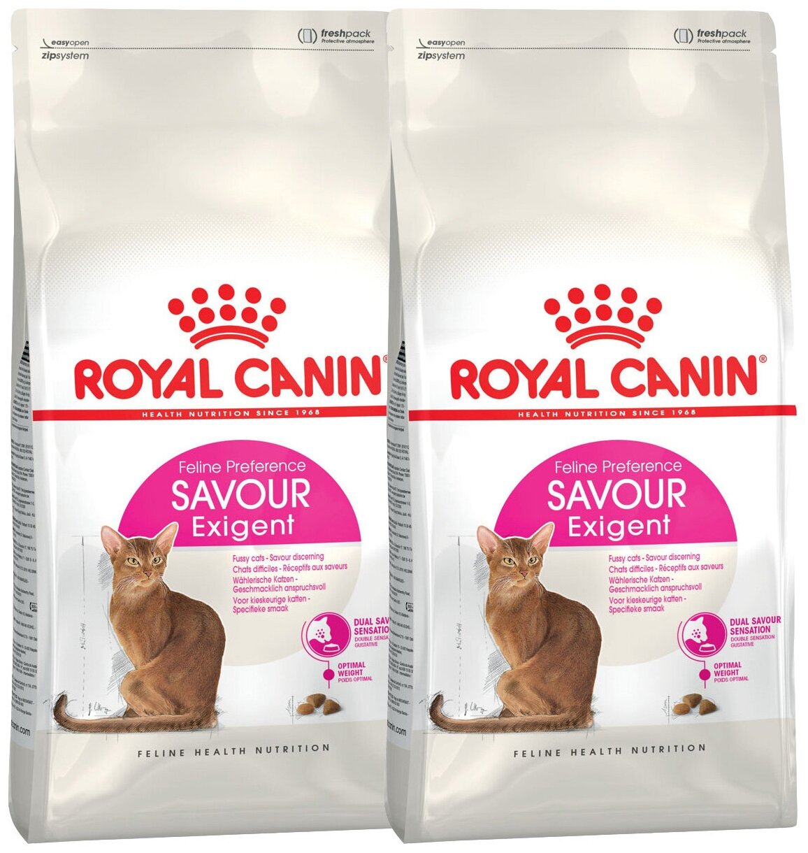 ROYAL CANIN SAVOR EXIGENT для привередливых взрослых кошек (2 + 2 кг)