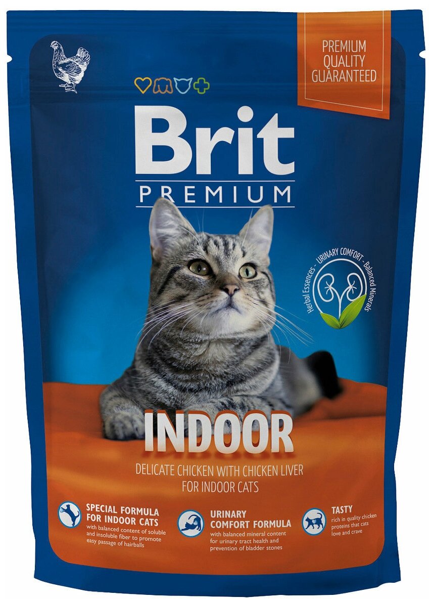    Brit Premium Cat Indoor     .  0,8 