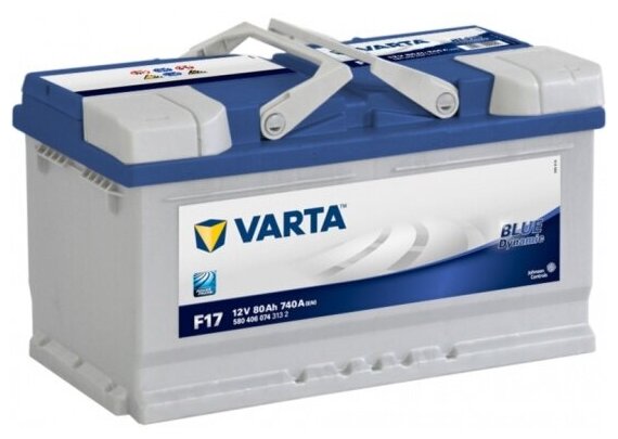 Аккумулятор Varta F17 Blue Dynamic 580 406 074, 315x175x175, обратная полярность, 80 Ач