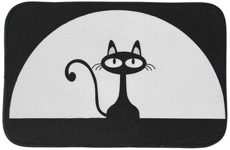 Коврик Доляна Черная кошка 40х60 см (1392739) черная кошка