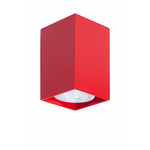 Накладной светильник TopDecor Tubo Tubo6 SQ P1 09 GU10 кол-во ламп1шт Красный 900₽