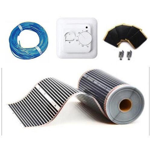 Инфракрасный тёплый пол 3 мкв660 Вт с терморегулятором и комплектом для подключения 3779₽