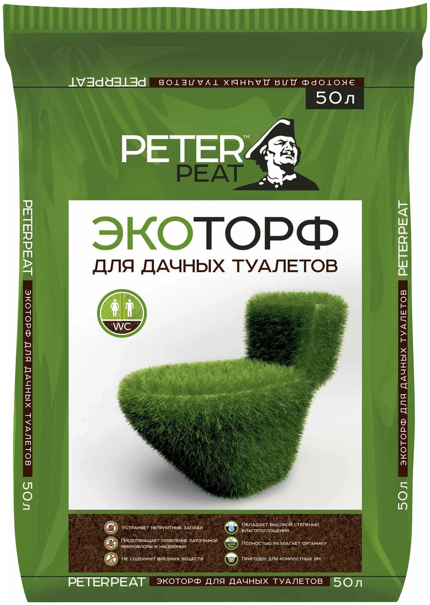 PETER PEAT Экоторф для дачных туалетов