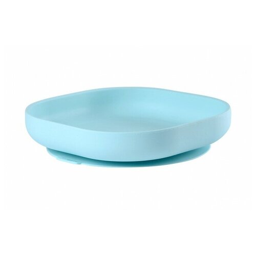 Тарелка Beaba Silicone Suction Plate, blue подушка для кормления beaba big flopsy jersey blanc howell