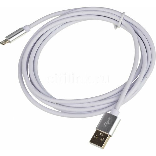 Кабель Lightning (m) - USB (m), 2м, 2.4A, белый