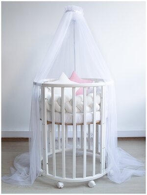 Балдахин для детской кроватки белый Alisse Dreams