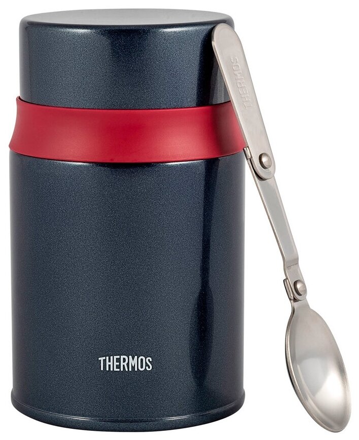 Термос для еды с ложкой Thermos Tcld-520s (0,52 литра), черный .